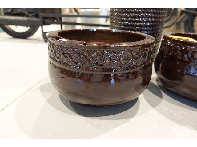 3x diverse terracotta bloempot - afbeelding 3 van  7