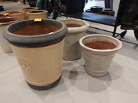 3x diverse terracotta bloempot - afbeelding 1 van  9