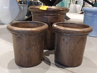 3x diverse terracotta bloempot - afbeelding 1 van  5