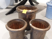 3x diverse terracotta bloempot - afbeelding 2 van  5