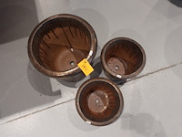 3x diverse terracotta bloempot - afbeelding 3 van  5