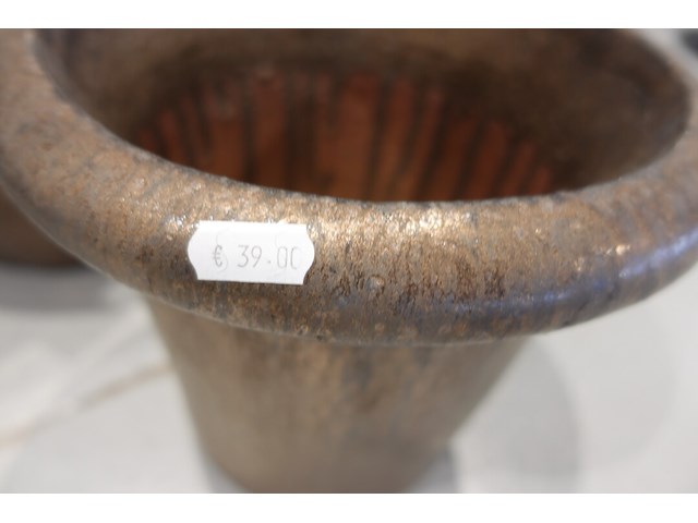 3x diverse terracotta bloempot - afbeelding 4 van  5