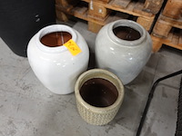 3x diverse terracotta vaas - afbeelding 2 van  3