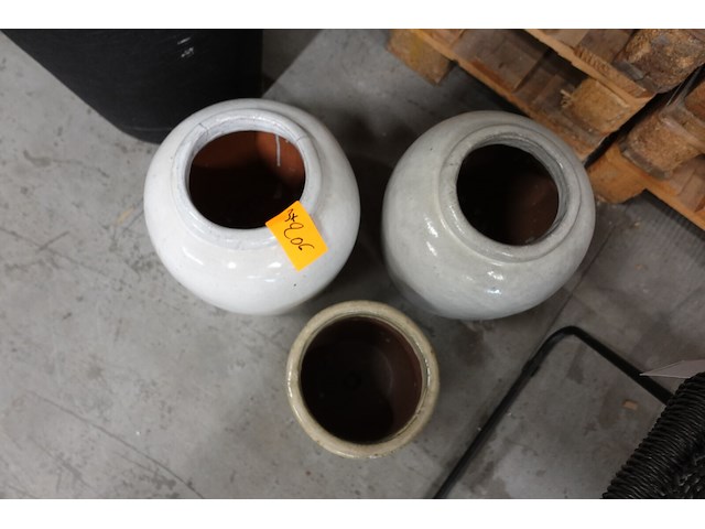 3x diverse terracotta vaas - afbeelding 3 van  3