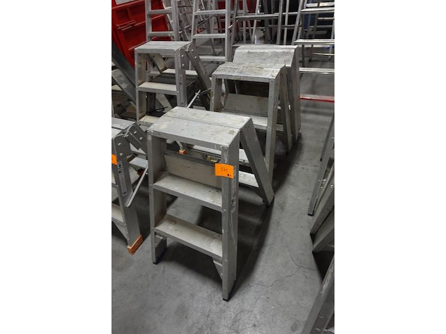 3x dubbelzijdige alu ladder solide - afbeelding 1 van  3