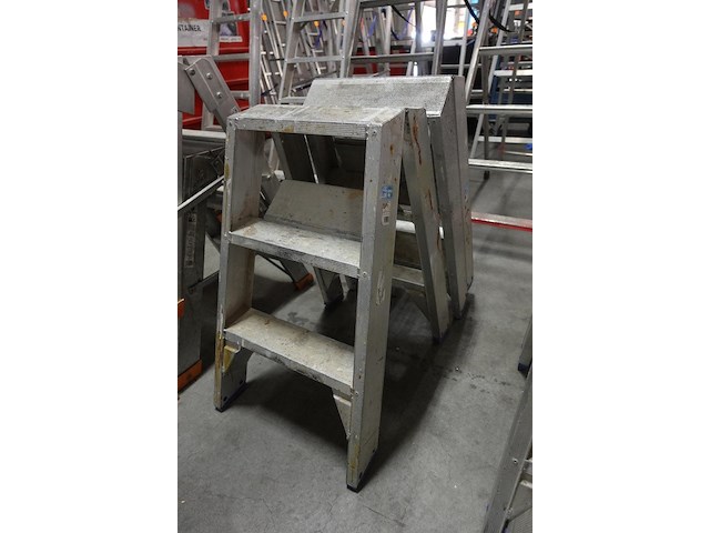 3x dubbelzijdige alu ladder solide - afbeelding 3 van  3