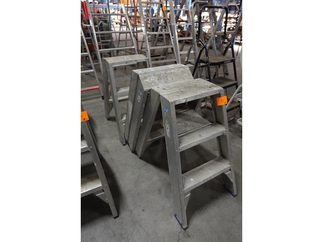 3x dubbelzijdige alu ladder solide - afbeelding 1 van  4