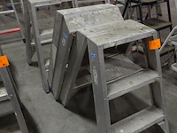 3x dubbelzijdige alu ladder solide - afbeelding 1 van  4