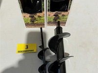 3x duo set grondboor dia 4cm + lengte 22 cm en dia 8cm + lengte 25 cm - afbeelding 3 van  3