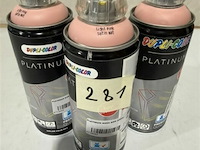 3x dupli color platinum pink satin mat houdbaar tot 2036 400ml - afbeelding 2 van  3
