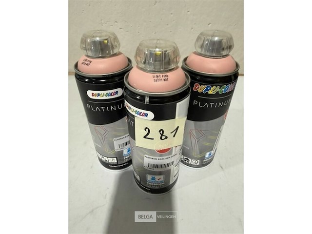 3x dupli color platinum pink satin mat houdbaar tot 2036 400ml - afbeelding 1 van  3
