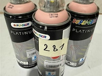 3x dupli color platinum pink satin mat houdbaar tot 2036 400ml - afbeelding 1 van  3