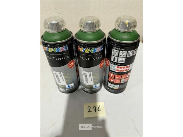 3x dupli color platinum ral 600 groen satij mat houdbaar tot 2036 - afbeelding 1 van  3