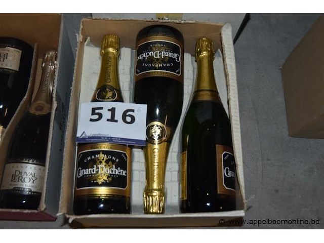 3x fles champagne, canard-duchêne, vintage, 1999 - afbeelding 1 van  2