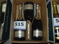 3x fles champagne, duval-leroy, blanc de blancs brut grand cru, 75cl - afbeelding 1 van  2