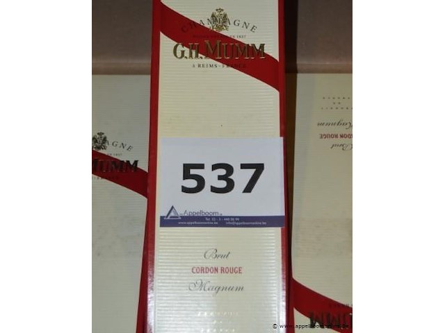 3x fles champagne, g.h. mumm, brut cordon rouge magnum, 1.5l - afbeelding 2 van  2