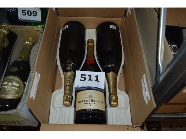 3x fles champagne, moët & chandon, imperial brut, 150cl - afbeelding 1 van  3