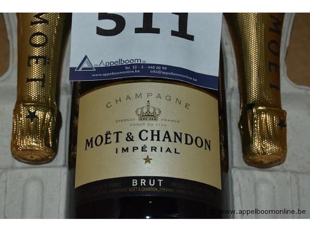 3x fles champagne, moët & chandon, imperial brut, 150cl - afbeelding 2 van  3
