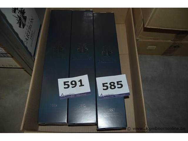 3x fles eau-de-vie, cartron, poire williams - afbeelding 1 van  1