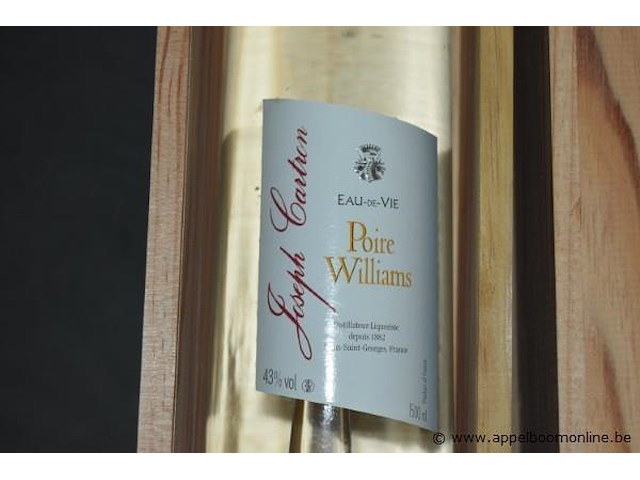 3x fles eau-de-vie, joseph cartron, poire williams, 1.5l, 43% vol - afbeelding 2 van  3