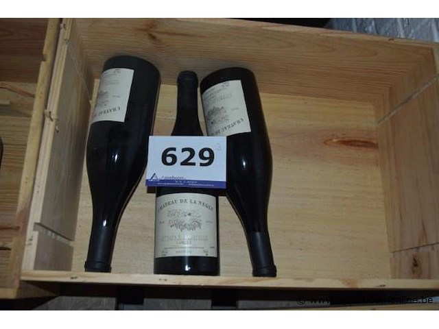 3x fles rode wijn, chateau de la negly, l'ancely, coteaux du languedoc, 2006, 750ml - afbeelding 1 van  3