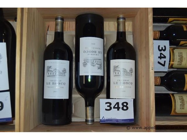 3x fles rode wijn, château le bosco, saint-estèphe, 2005,1.5l - afbeelding 1 van  3
