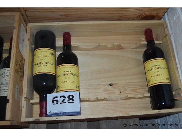 3x fles rode wijn, château lynch-moussas, pauillac, 2004, 75cl - afbeelding 1 van  3