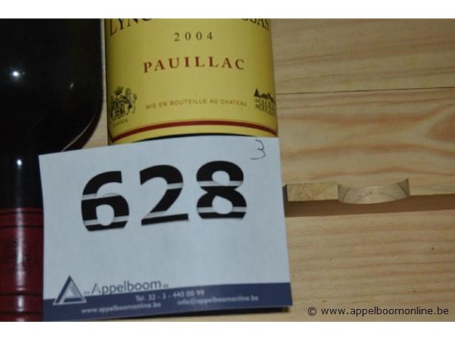 3x fles rode wijn, château lynch-moussas, pauillac, 2004, 75cl - afbeelding 3 van  3