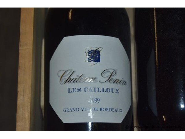 3x fles rode wijn, château penin, les cailloux, 1999, 75cl - afbeelding 2 van  2