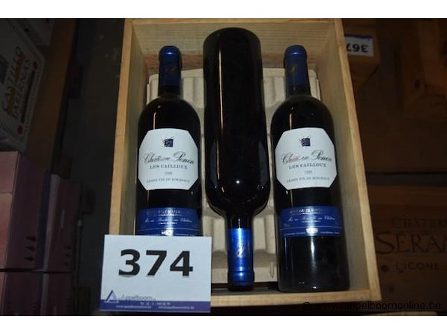3x fles rode wijn, château penin, les cailloux, 1999 - afbeelding 1 van  2