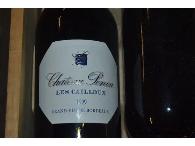 3x fles rode wijn, château penin, les cailloux, 1999 - afbeelding 2 van  2