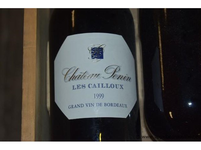 3x fles rode wijn, château penin, les cailloux, 1999 - afbeelding 2 van  2