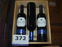 3x fles rode wijn, château senjin, les cailloux, 1999, 75cl - afbeelding 1 van  2