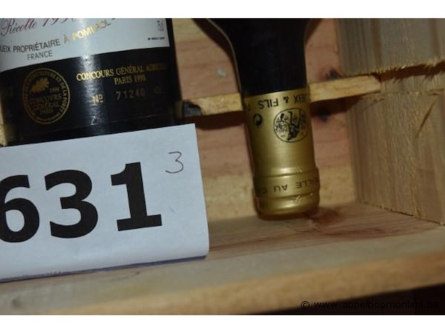 3x fles rode wijn, château sillons gavachot, pomerol, 1996 - afbeelding 3 van  3