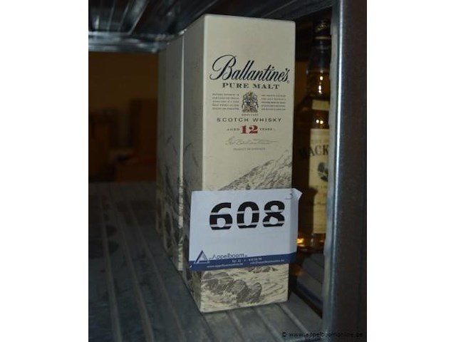 3x fles whisky, ballantine's, pure malt scotch whisky, 12 jaar - afbeelding 1 van  3