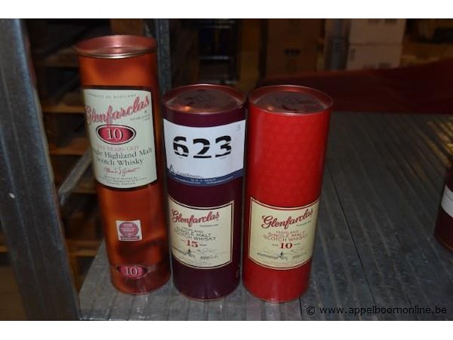 3x fles whisky, glenfarclas, wo. 2x 10 jaar, 1x 15 jaar, 70cl - afbeelding 1 van  4