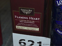 3x fles whisky, wo. 2x compass box flaming heart 70cl, 1x loch lomond pure malt - afbeelding 3 van  4