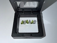 3x geelgroene peridoot