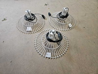 3x hanglamp metaal wit - afbeelding 1 van  3
