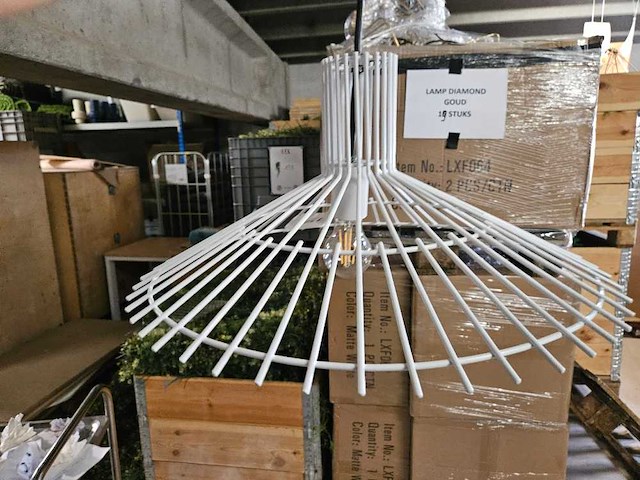 3x hanglamp metaal wit - afbeelding 2 van  3