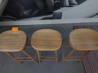 3x houten barstoel - afbeelding 2 van  3