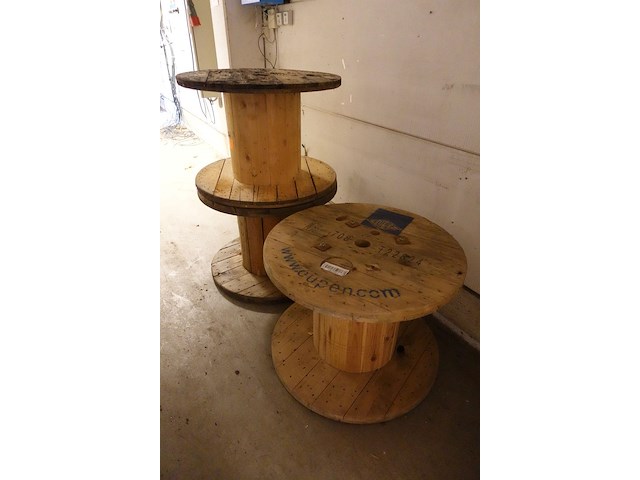 3x houten bobijn - afbeelding 1 van  3