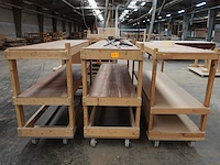 3x houten kar