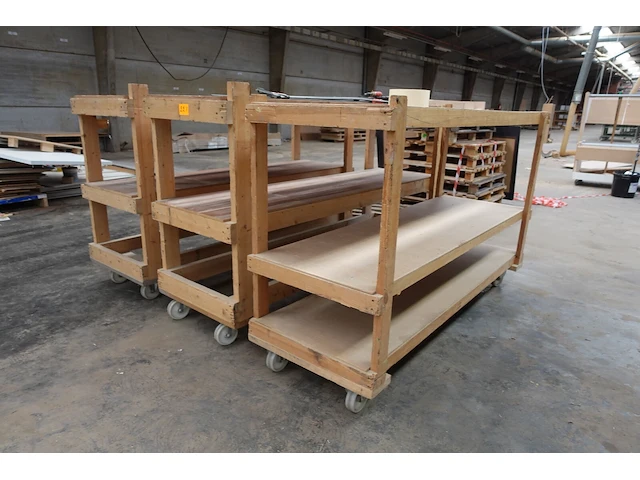3x houten kar - afbeelding 2 van  3
