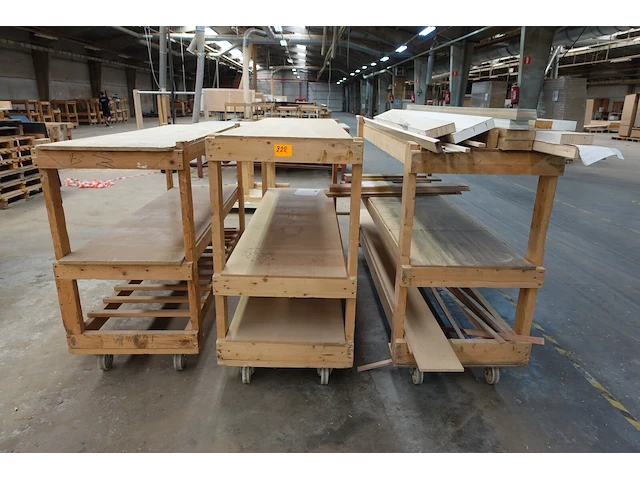 3x houten kar - afbeelding 1 van  3