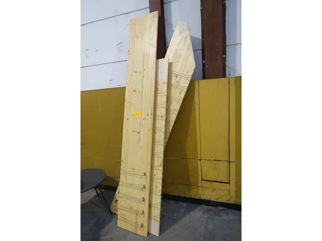 3x houten plank + glazenhouders - afbeelding 2 van  4