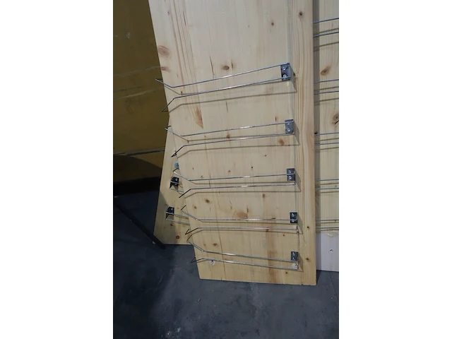 3x houten plank + glazenhouders - afbeelding 3 van  4