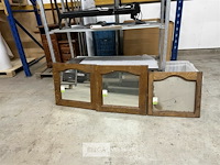 3x houten spiegels - afbeelding 1 van  1