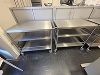 (3x) inox serveerkarren