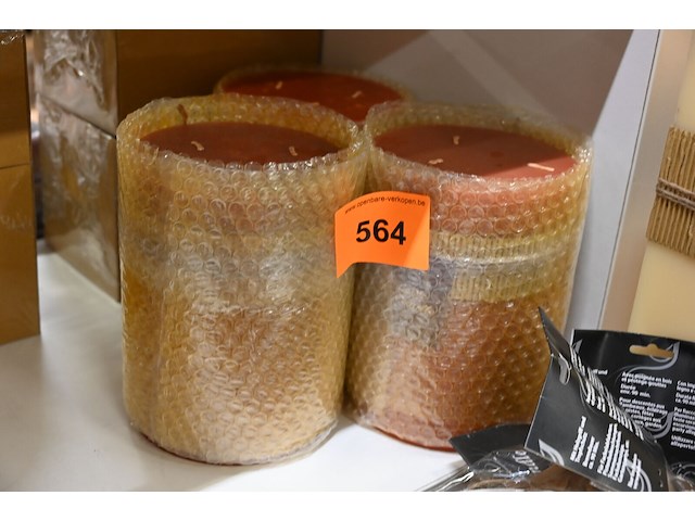 3x kaars l oranjerood - afbeelding 1 van  1